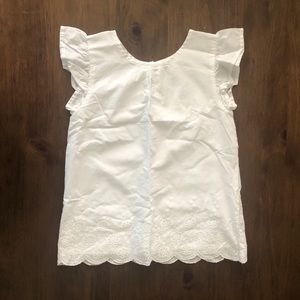 Carters girls sz 8 white top